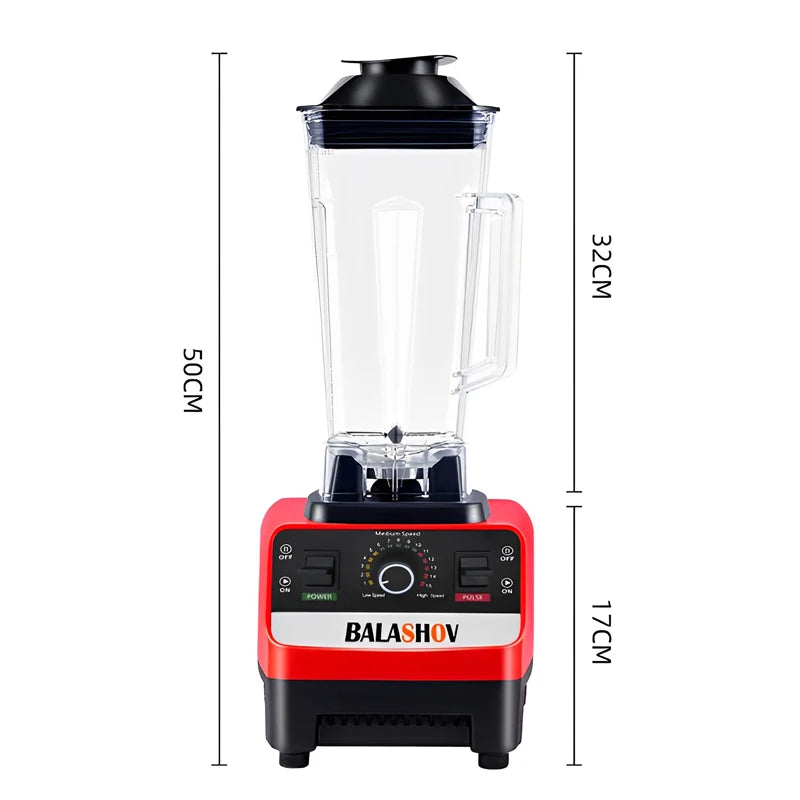 2000W Heavy-Duty Commercial Blender and Food Processor, Stationary Mixer for Ice, Smoothies, and Juicing – High Power, BPA-Free, Kitchen Essential