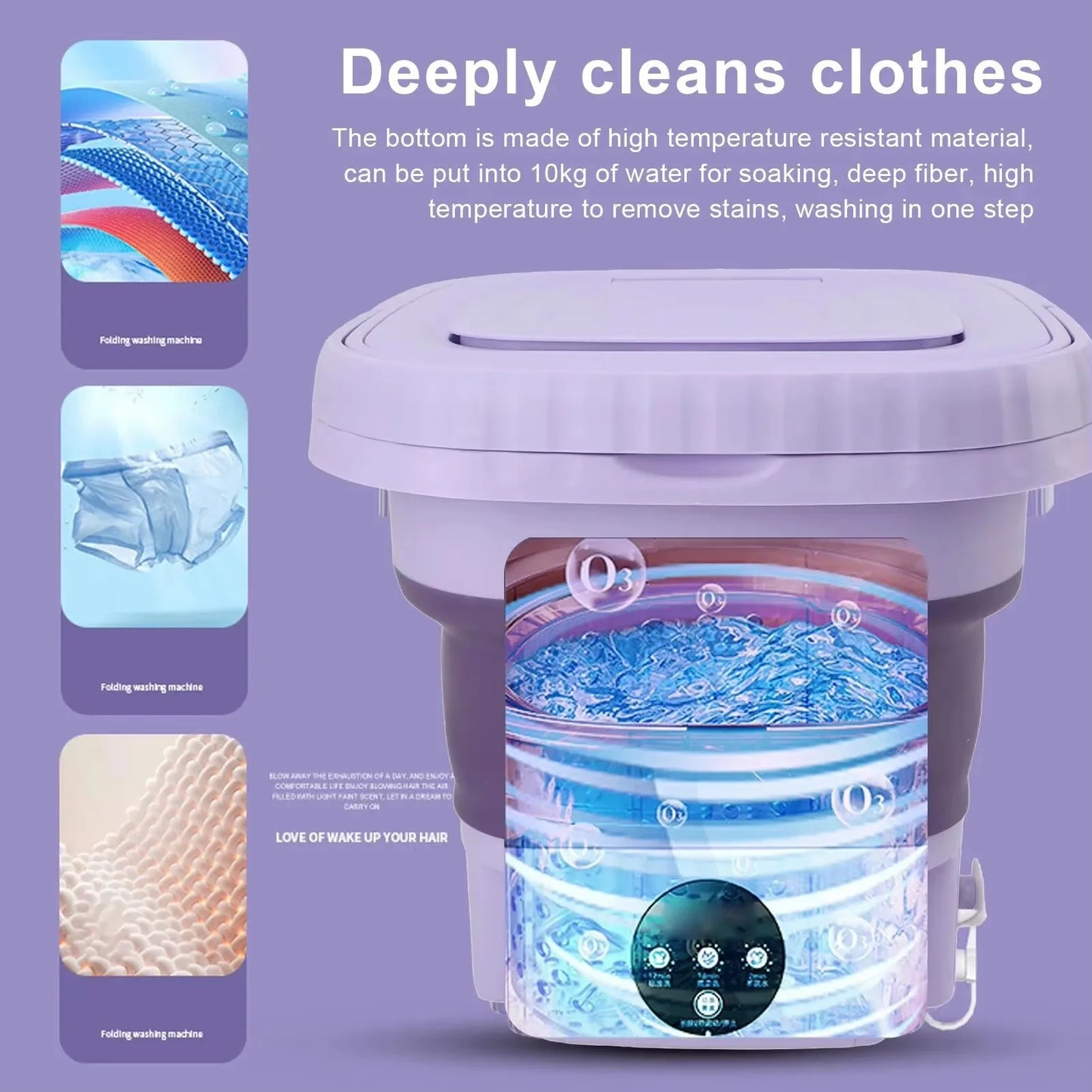 Compact Portable Washing Machine with Automatic Modes for Laundry Clothes