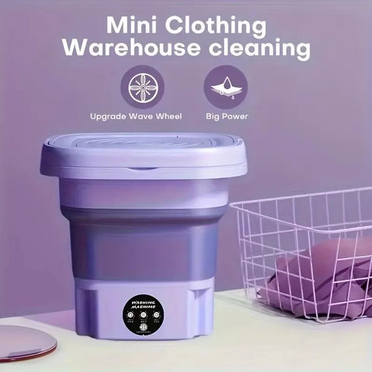 Compact Portable Washing Machine with Automatic Modes for Laundry Clothes